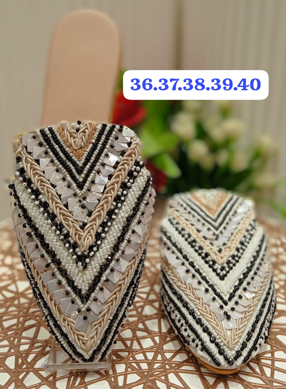 Designer Embroidered Flat Mules Summer Catalog
